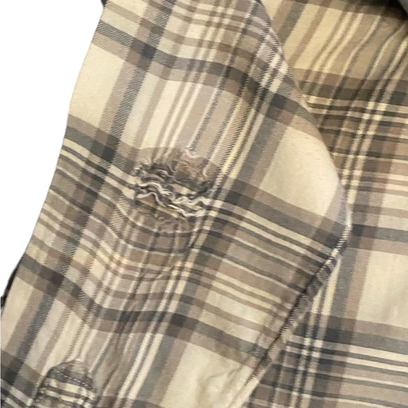 American Eagle Cropped Oversized Flannel Top XXS - Picture 5 of 9